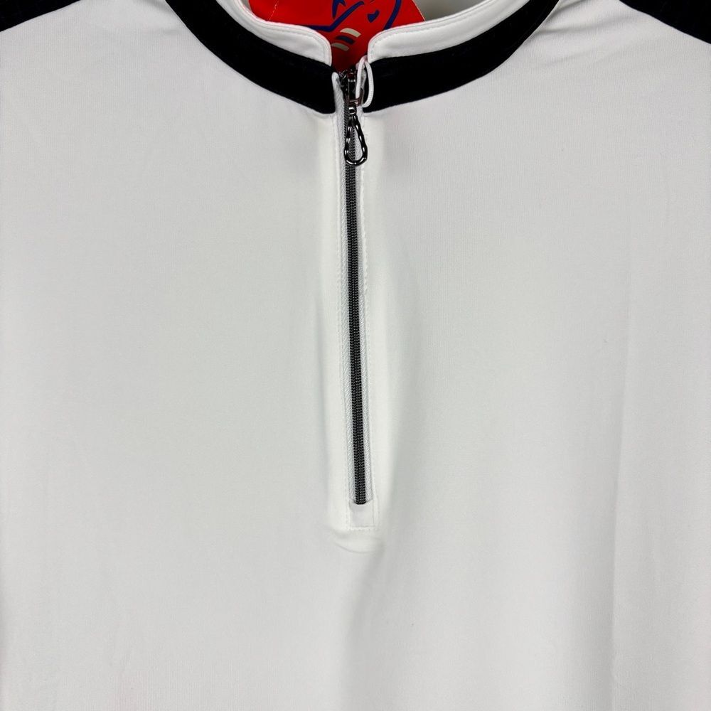 Greg Norman White and Black ML75 stretch Athletic Shirt with pleated back XL - Picture 2 of 10